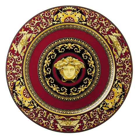 versace medusa d'or dinner plate|Versace rosenthal medusa red.